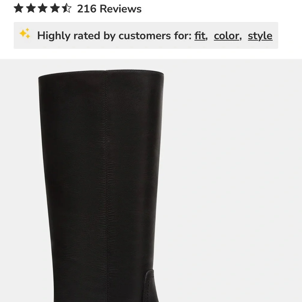 Steve Madden Riggs Tall Black Leather Knee Boots - Women
